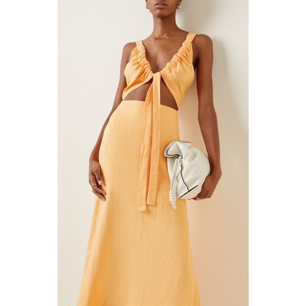Bondi Born Tobago Cutout Hemp Linen Maxi Dress Women’s Size Medium
